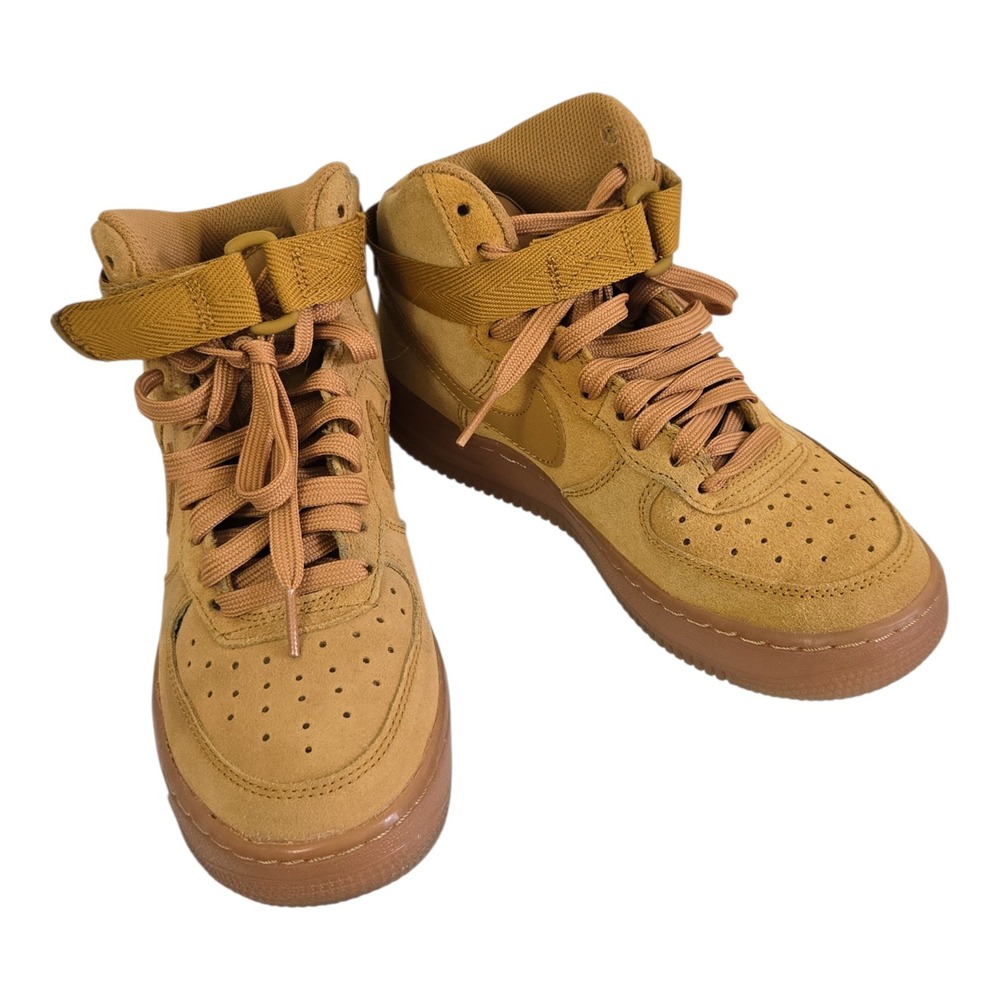 Nike Air Force 1 High WB‎ GS Wheat CK0262-700 Kids Size 4.5Y Sneakers